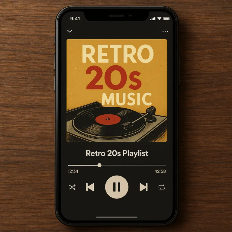 Featured image for 50 Retro 20s Throwback Playlist Names 2026